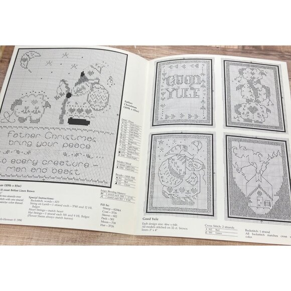 "Bucilla Shepherds Bush Good Yule Cross Stitch Pattern Book - Picture 3 of 3